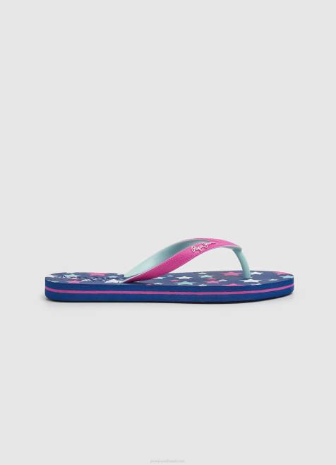 pepe_jeans_dorset_stars_beach_varvastossut_tytto_fuksia_tb001350.jpg Pepe Jeans dorset stars beach varvastossut tyttö fuksia TB001350 - Image 1