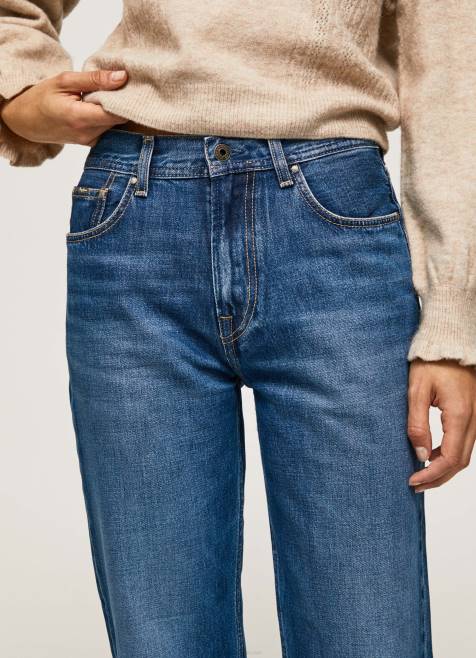 Pepe Jeans dover korkeavyötäröiset rennon mallin farkut naiset denim TB0083 - Image 3