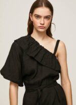Pepe Jeans epäsymmetrinen mekko naiset musta TB00200 - Image 3
