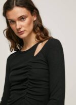 Pepe Jeans epäsymmetrinen pitkähihainen t-paita naiset musta TB00405 - Image 2