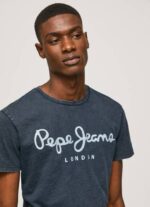 Pepe Jeans Essentialenim n -logoinen t-paita miehet indigo TB001015