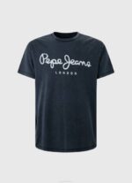 Pepe Jeans Essentialenim n -logoinen t-paita miehet indigo TB001015 - Image 5