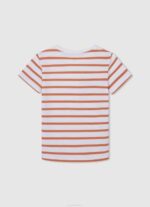 Pepe Jeans etutaskuinen t-paita logolla poika kurpitsa appelsiini TB001638 - Image 2