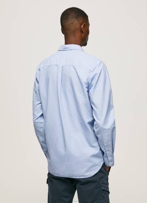 Pepe Jeans fabio regular fit oxford paita miehet valkaisu sininen TB001027 - Image 4