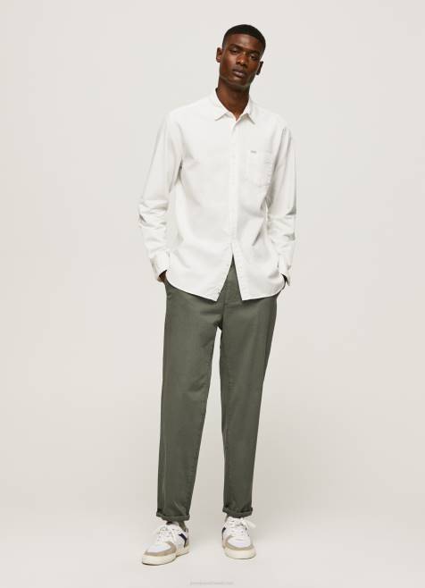 Pepe Jeans fabio regular fit oxford paita miehet valkoinen TB001031 - Image 2