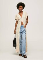 Pepe Jeans fayen hieno neulottu mekko naiset kirnupiimä TB00151 - Image 3