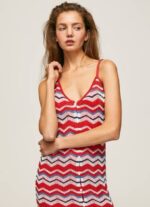 Pepe Jeans frida siksak-neulemekko naiset studio punainen TB00170 - Image 3
