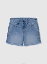 Pepe Jeans gigi-shortsit harjakattoisilla yksityiskohdilla tyttö mousse TB001487 - Image 3