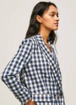Pepe Jeans ginghy shekki painettu bleiseri naiset multi TB00136 - Image 3