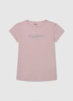Pepe Jeans glitterlogollinen t-paita tyttö lahti TB001465 - Image 3