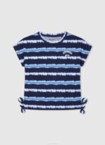 Pepe Jeans glitterlogollinen t-paita tyttö pehmeä pinkki TB001464 - Image 3