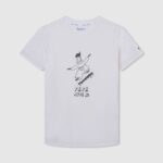 Pepe Jeans graafinen printti t-paita poika luonnonvalkoinen TB001653