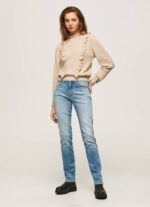 Pepe Jeans grace korkeavyötäröiset slim fit farkut naiset denim TB0067