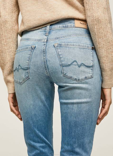 Pepe Jeans grace korkeavyötäröiset slim fit farkut naiset denim TB0067 - Image 5