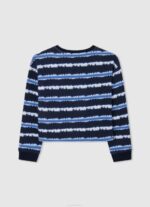 Pepe Jeans haalistettu raidallinen puuvillapusero tyttö dulwich TB001408 - Image 2