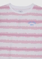 Pepe Jeans haalistettu raidallinen puuvillapusero tyttö pehmeä pinkki TB001409 - Image 3