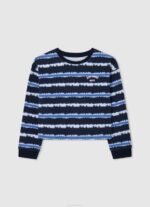 Pepe Jeans haalistettu raidallinen puuvillapusero tyttö pehmeä pinkki TB001409 - Image 4
