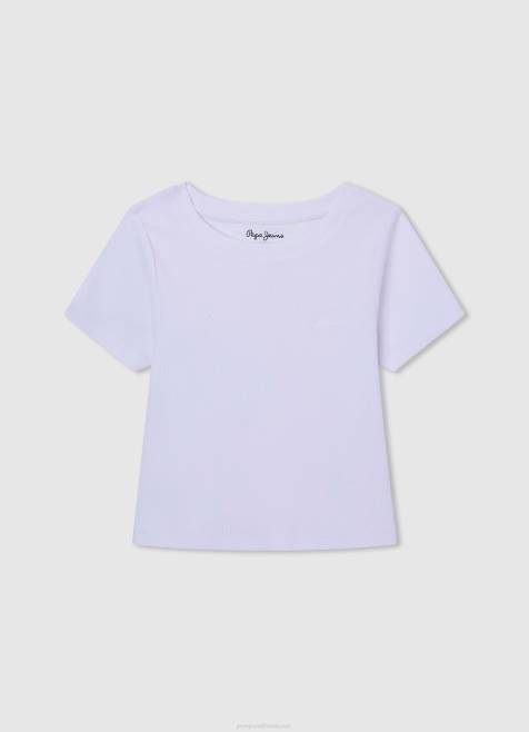 Pepe Jeans haalistuneet raidat puuvillainen t-paita tyttö pehmeä pinkki TB001462 - Image 5