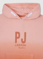 Pepe Jeans haalistunut hupullinen pusero poika kurpitsa appelsiini TB001583 - Image 3