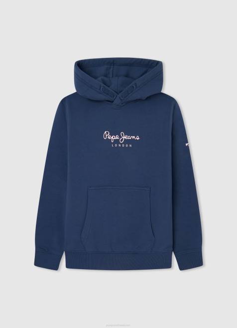Pepe Jeans haalistunut hupullinen pusero poika kurpitsa appelsiini TB001583 - Image 4