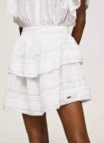 Pepe Jeans hame pitsisillä yksityiskohdilla naiset valkoinen TB00488 - Image 3