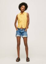 Pepe Jeans harjakattoinen kädenreikäpaita naiset paistaa TB00330 - Image 2