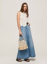 Pepe Jeans harjakattoinen kädenreikäpaita naiset valkoinen TB00337 - Image 2