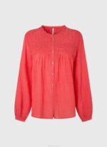 Pepe Jeans harjakattoinen laskostettu pusero naiset studio punainen TB00321 - Image 5