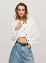 Pepe Jeans harjakattoinen puuvillatakki naiset valkoinen TB00142 - Image 2