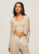 Pepe Jeans harjakattoinen v-pääntie neuletakki naiset harrastaja TB00243 - Image 3