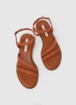 Pepe Jeans hayes folk mokkanahka litteät sandaalit naiset ruoste oranssi TB00667 - Image 2
