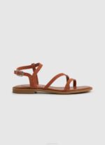 Pepe Jeans hayes folk mokkanahka litteät sandaalit naiset ruoste oranssi TB00667