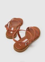 Pepe Jeans hayes folk mokkanahka litteät sandaalit naiset ruoste oranssi TB00667 - Image 4