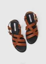 Pepe Jeans hayes rome litteät sandaalit naiset konjakki TB00655 - Image 2