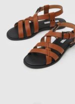 Pepe Jeans hayes rome litteät sandaalit naiset konjakki TB00655 - Image 3