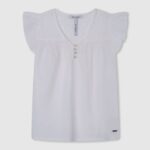 Pepe Jeans hilpeä pusero harjakattoisilla yksityiskohdilla tyttö mousse TB001472