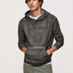Pepe Jeans huivi puuvillapusero miehet pesty mustaksi TB00893
