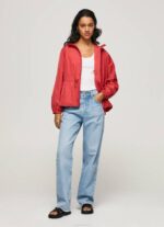 Pepe Jeans hupullinen tuulitakki naiset studio punainen TB00129 - Image 2
