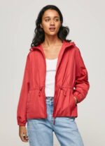 Pepe Jeans hupullinen tuulitakki naiset studio punainen TB00129