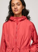 Pepe Jeans hupullinen tuulitakki naiset studio punainen TB00129 - Image 3