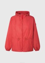 Pepe Jeans hupullinen tuulitakki naiset studio punainen TB00129 - Image 5