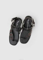 Pepe Jeans irma etniset nahkasandaalit naiset musta TB00659 - Image 2