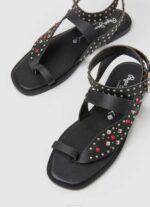 Pepe Jeans irma etniset nahkasandaalit naiset musta TB00659 - Image 3