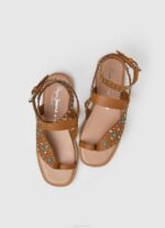 Pepe Jeans irma etniset nahkasandaalit naiset rusketus TB00658 - Image 2