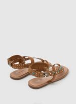 Pepe Jeans irma etniset nahkasandaalit naiset rusketus TB00658 - Image 4