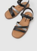 Pepe Jeans irma jumalaiset nahkasandaalit tyttö musta TB001336 - Image 3