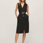 Pepe Jeans käännekaulus mekko naiset musta TB00224