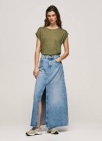 Pepe Jeans kädenreikähihainen pellava t-paita naiset alue TB00439 - Image 4