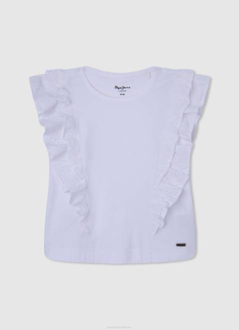 pepe_jeans_kaksinkertainen_royhelo_t_paita_tytto_valkoinen_tb001482.jpg Pepe Jeans kaksinkertainen röyhelö t-paita tyttö valkoinen TB001482 - Image 1