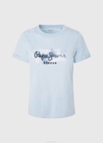 Pepe Jeans kaltevuuslogoinen puuvillainen t-paita naiset lahti TB00422 - Image 5